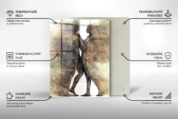 Glas Ceranfeldabdeckung Körper verliebter Menschen