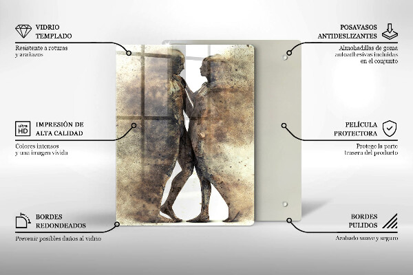 Glas Ceranfeldabdeckung Körper verliebter Menschen