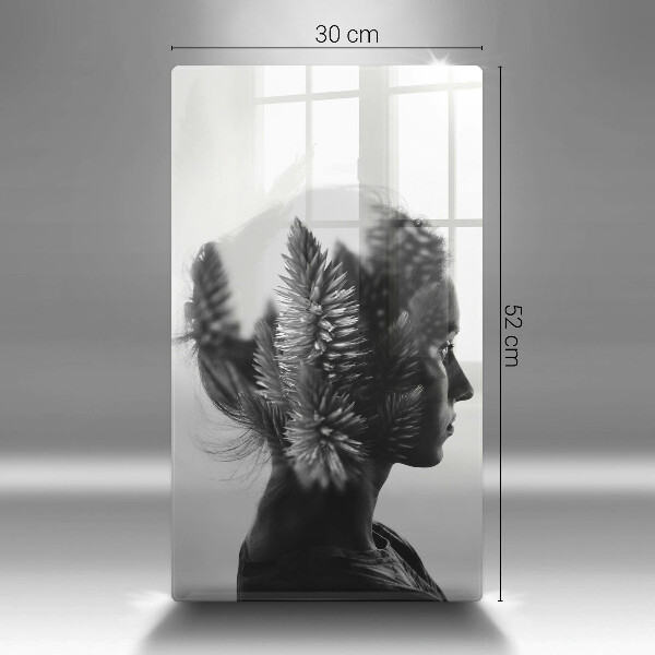 Glas Ceranfeldabdeckung Frau und Wald