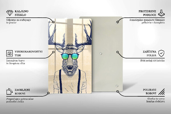 Glas Ceranfeldabdeckung Hirschmann-Illustration