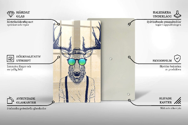 Glas Ceranfeldabdeckung Hirschmann-Illustration