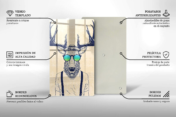 Glas Ceranfeldabdeckung Hirschmann-Illustration