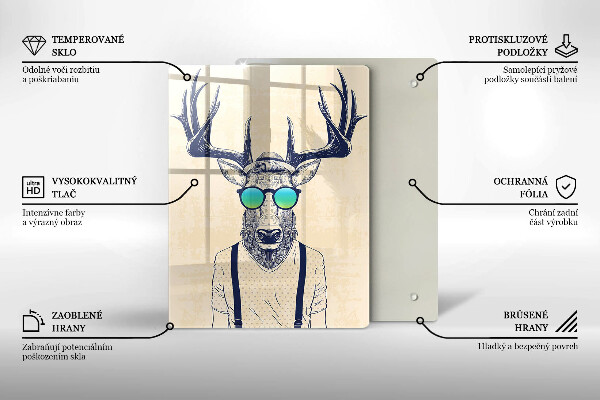 Glas Ceranfeldabdeckung Hirschmann-Illustration