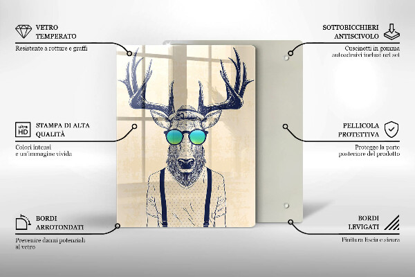 Glas Ceranfeldabdeckung Hirschmann-Illustration