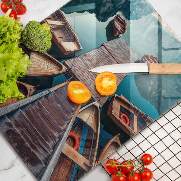 Glas Ceranfeldabdeckung Boote auf dem See