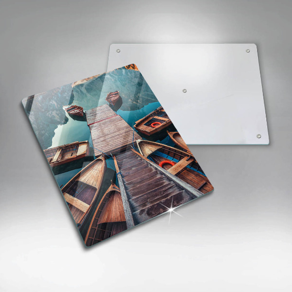 Glas Ceranfeldabdeckung Boote auf dem See