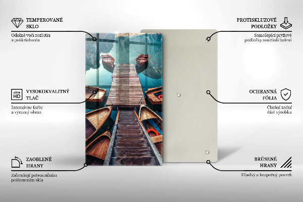 Glas Ceranfeldabdeckung Boote auf dem See