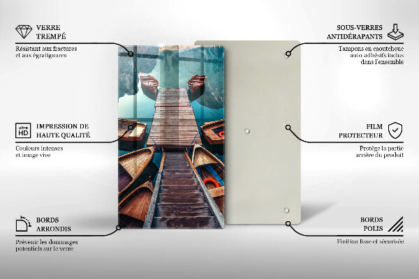 Glas Ceranfeldabdeckung Boote auf dem See
