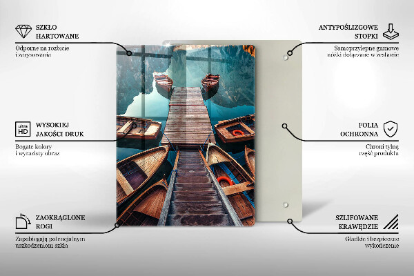 Glas Ceranfeldabdeckung Boote auf dem See