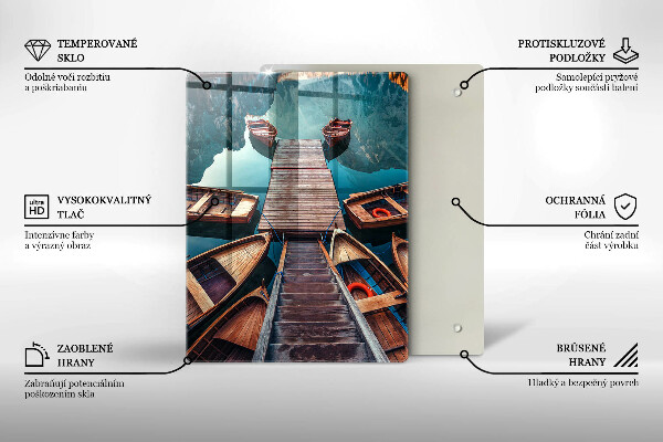 Glas Ceranfeldabdeckung Boote auf dem See