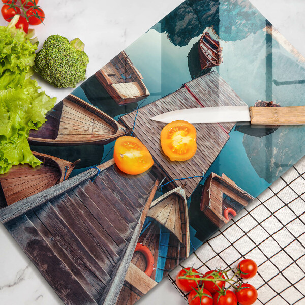 Glas Ceranfeldabdeckung Boote auf dem See