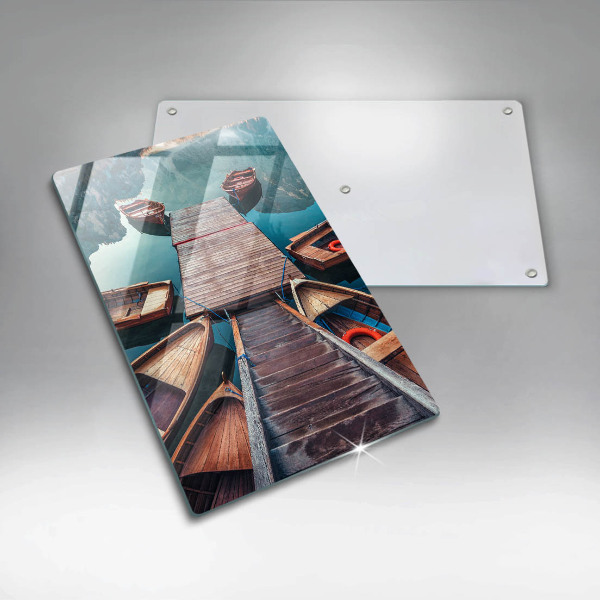 Glas Ceranfeldabdeckung Boote auf dem See