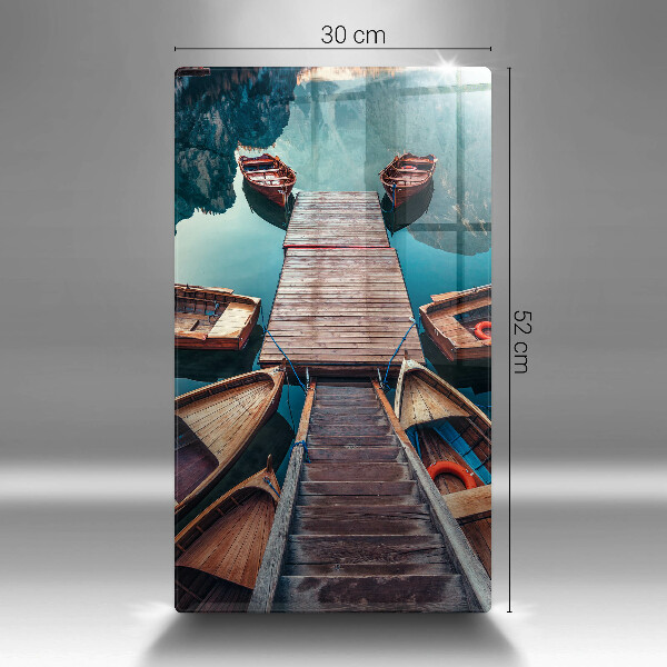 Glas Ceranfeldabdeckung Boote auf dem See