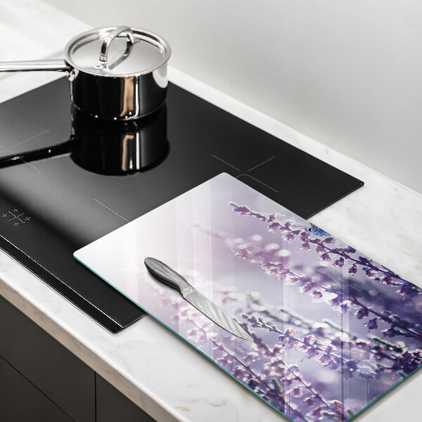 Glas Ceranfeldabdeckung Wildblumen und Schmetterling