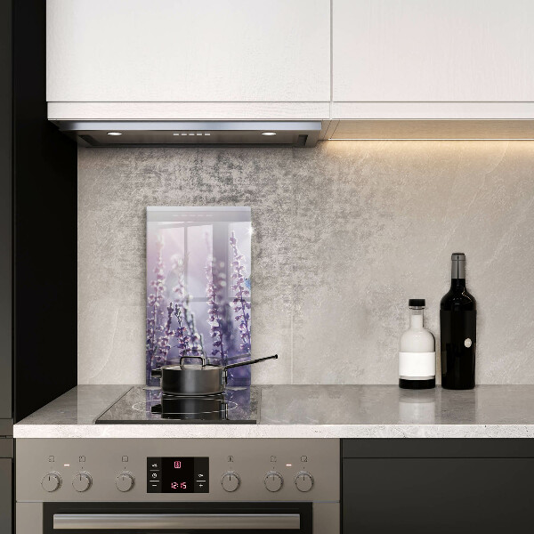 Glas Ceranfeldabdeckung Wildblumen und Schmetterling