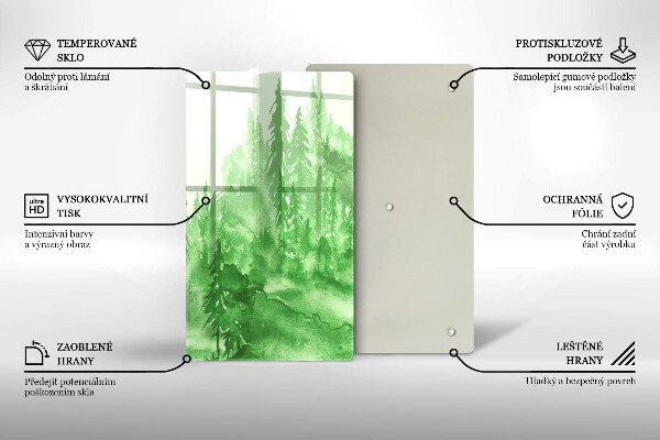 Glas Ceranfeldabdeckung Gemalter Wald