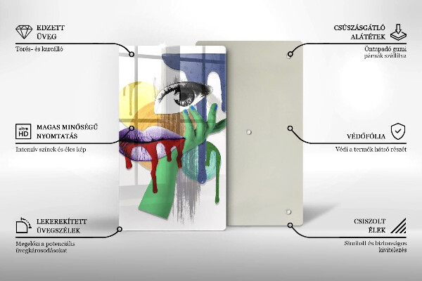 Glas Ceranfeldabdeckung Abstrakte Kunstcollage