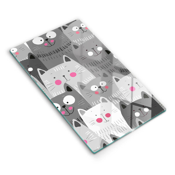Glas Ceranfeldabdeckung Katzenillustration