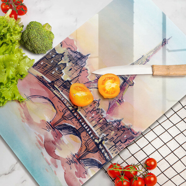 Glas Ceranfeldabdeckung Landschaft des Pariser Eiffelturms