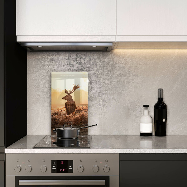 Glas Ceranfeldabdeckung Hirsch auf dem Feld