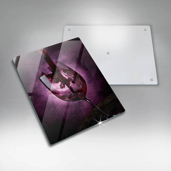 Glas Ceranfeldabdeckung Ein Glas Wein