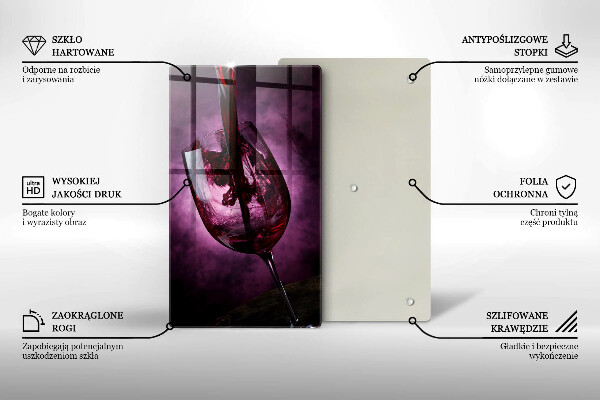 Glas Ceranfeldabdeckung Ein Glas Wein