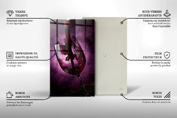 Glas Ceranfeldabdeckung Ein Glas Wein