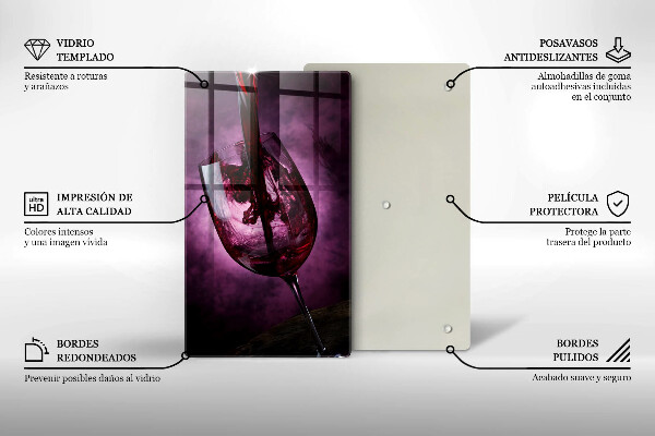 Glas Ceranfeldabdeckung Ein Glas Wein