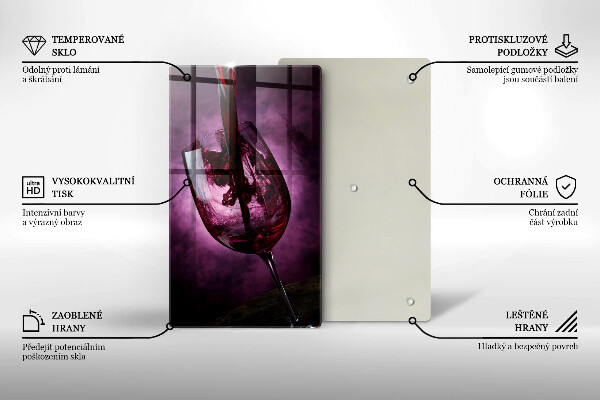 Glas Ceranfeldabdeckung Ein Glas Wein