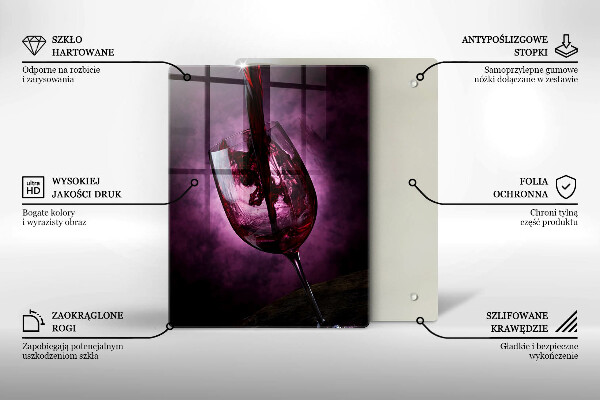 Glas Ceranfeldabdeckung Ein Glas Wein