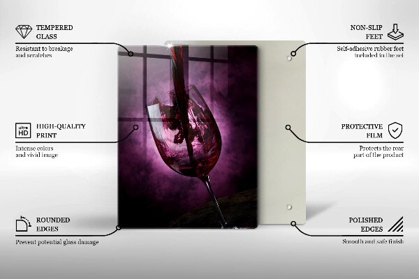 Glas Ceranfeldabdeckung Ein Glas Wein