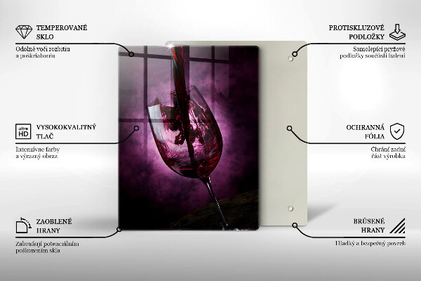 Glas Ceranfeldabdeckung Ein Glas Wein