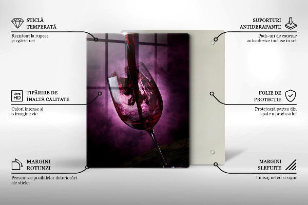 Glas Ceranfeldabdeckung Ein Glas Wein