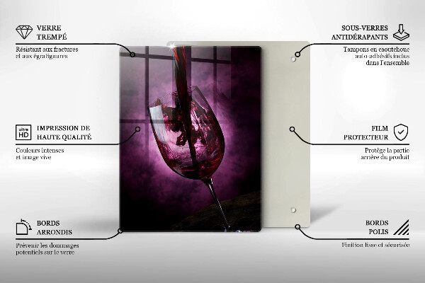 Glas Ceranfeldabdeckung Ein Glas Wein