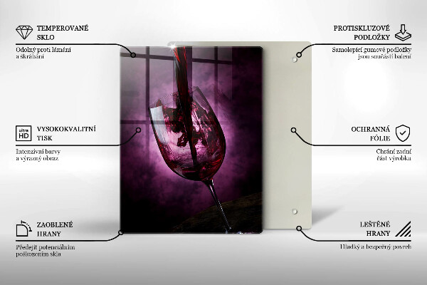 Glas Ceranfeldabdeckung Ein Glas Wein