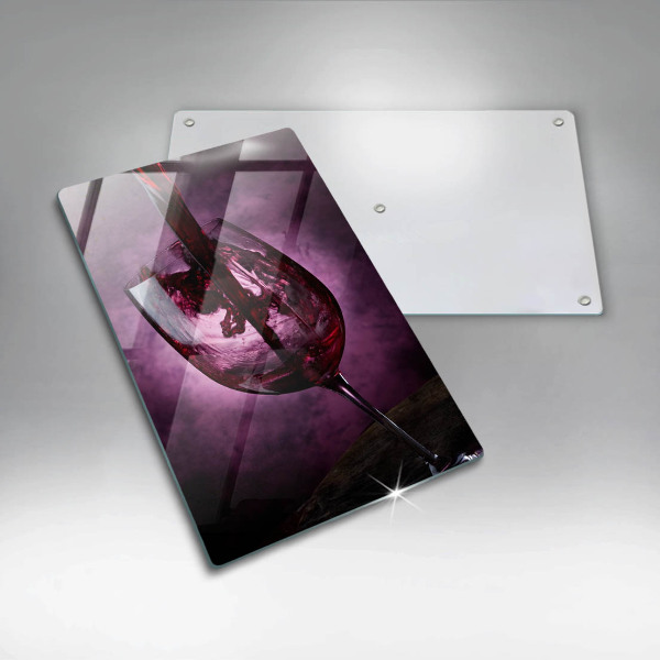 Glas Ceranfeldabdeckung Ein Glas Wein