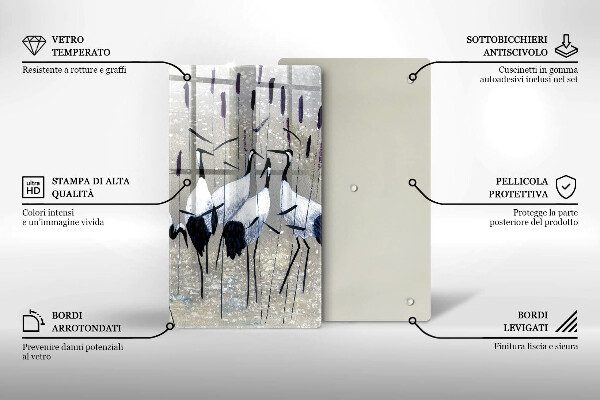 Glas Ceranfeldabdeckung Japanische Kraniche