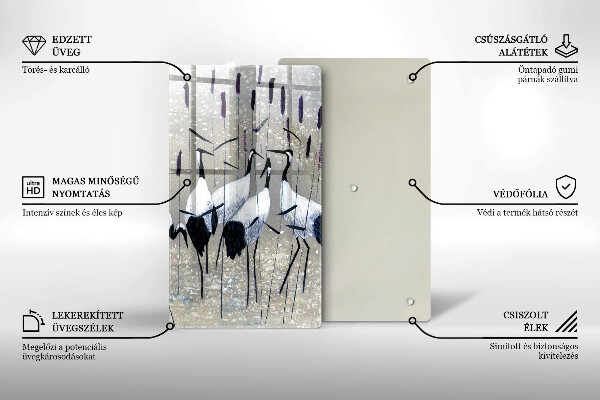 Glas Ceranfeldabdeckung Japanische Kraniche