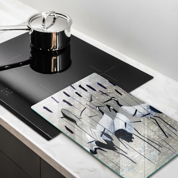 Glas Ceranfeldabdeckung Japanische Kraniche