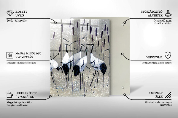Glas Ceranfeldabdeckung Japanische Kraniche
