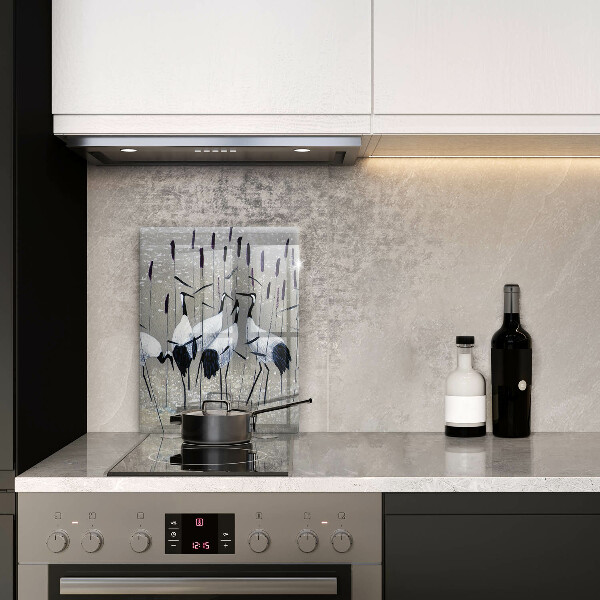 Glas Ceranfeldabdeckung Japanische Kraniche