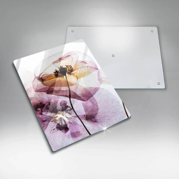 Glas Ceranfeldabdeckung Zarte Blumen