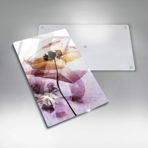 Glas Ceranfeldabdeckung Zarte Blumen