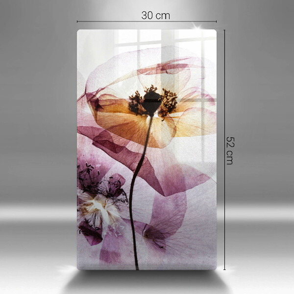 Glas Ceranfeldabdeckung Zarte Blumen