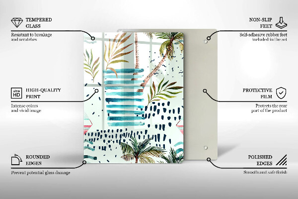 Glas Ceranfeldabdeckung Feiertagsillustrationen