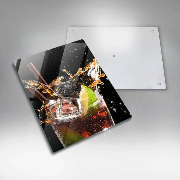 Glas Ceranfeldabdeckung Mit Eis trinken