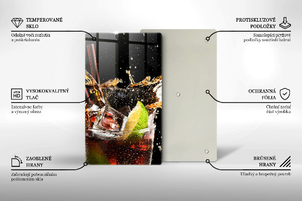 Glas Ceranfeldabdeckung Mit Eis trinken