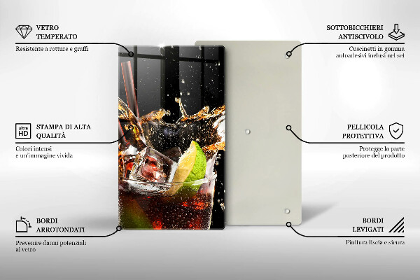 Glas Ceranfeldabdeckung Mit Eis trinken