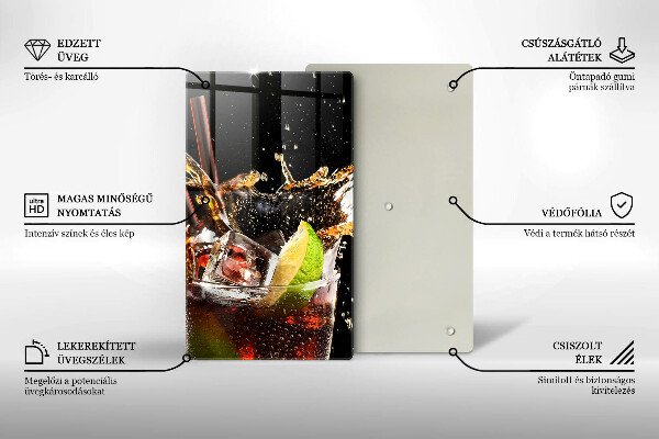 Glas Ceranfeldabdeckung Mit Eis trinken