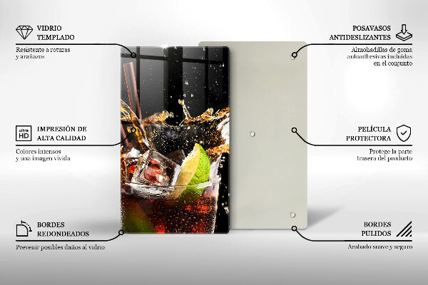 Glas Ceranfeldabdeckung Mit Eis trinken